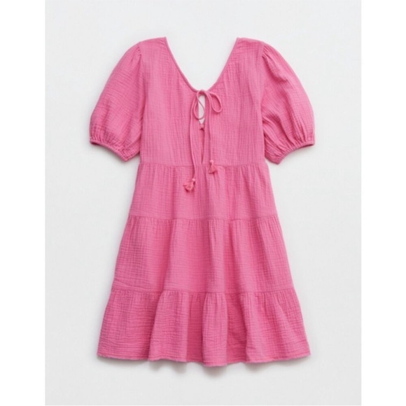 Aerie Pool to Party Cotton Dress Pink Sz Medium - Picture 5 of 13